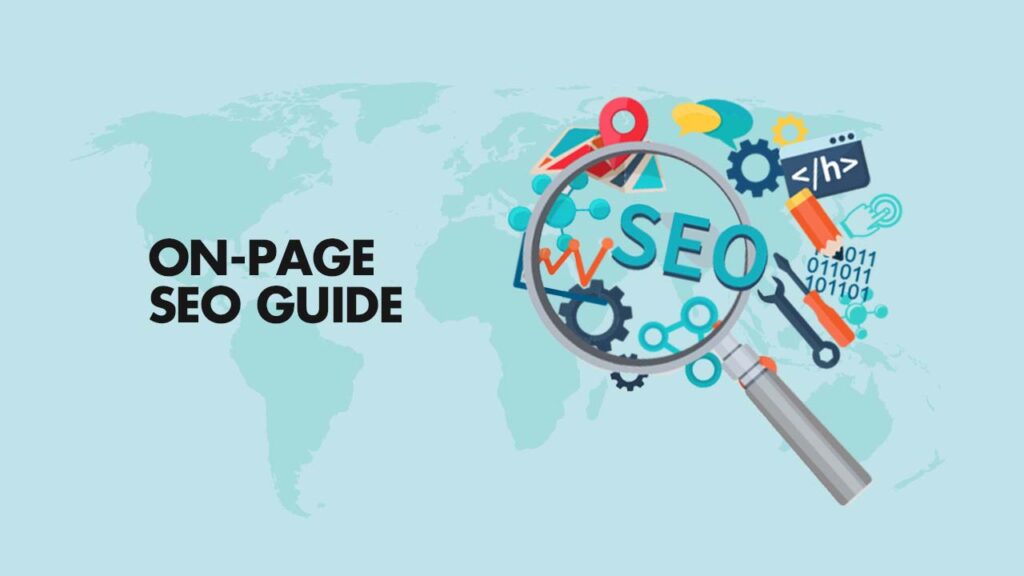 This image depicts 5 On-Page SEO Tips for Higher Rankings. 